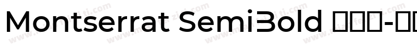 Montserrat SemiBold 半粗体字体转换